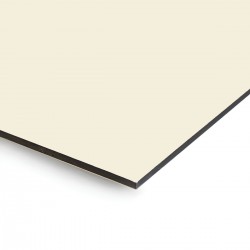 Plaque en aluminium blanc ivoire sur mesure - épaisseur 3 mm