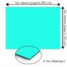 Plaque en aluminium vert turquoise sur mesure - épaisseur 3 mm