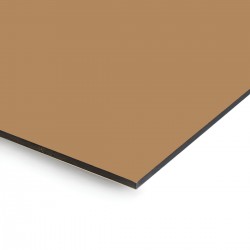 Plaque en aluminium brun clair sur mesure - épaisseur 3 mm