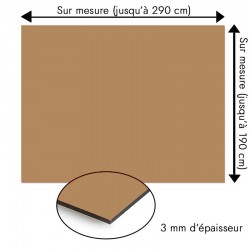 Plaque en aluminium brun clair sur mesure - épaisseur 3 mm